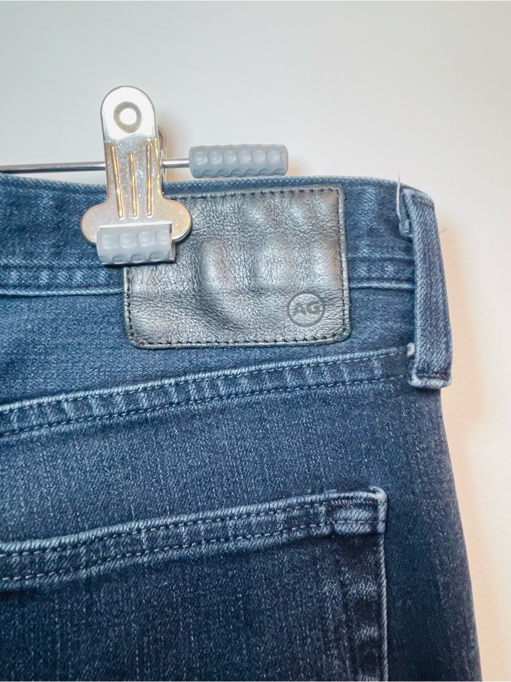 Ag Adriano Goldschmied Men’s Slim Straight Jeans in Dark Blue Wash - Picture 5 of 10